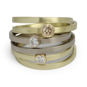 Gold wrap ring with diamond