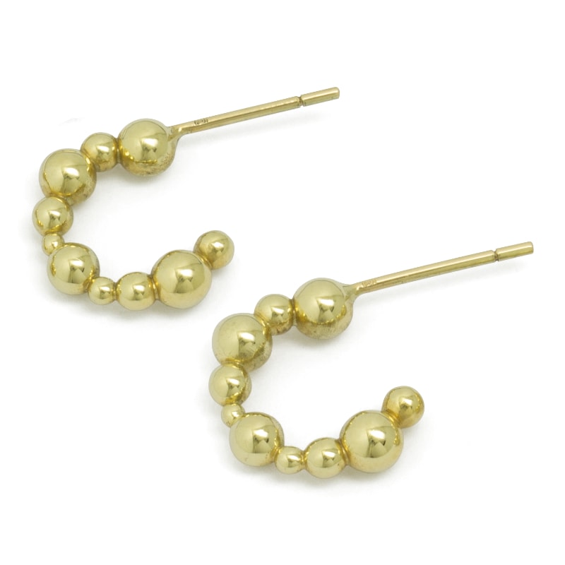 Yellow golden earrings "Bulbi"