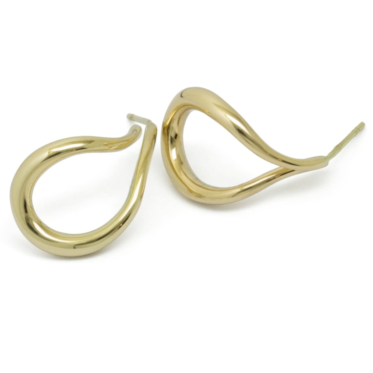 Graceful yellow golden earrings