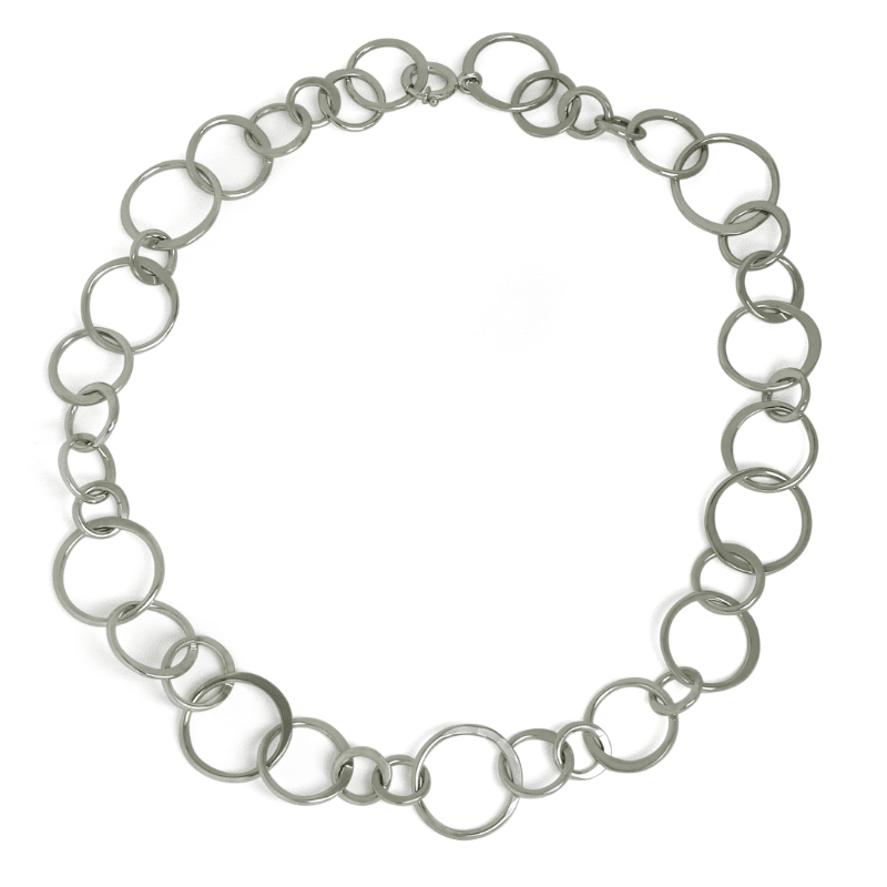 Zilveren fijne oogjes collier