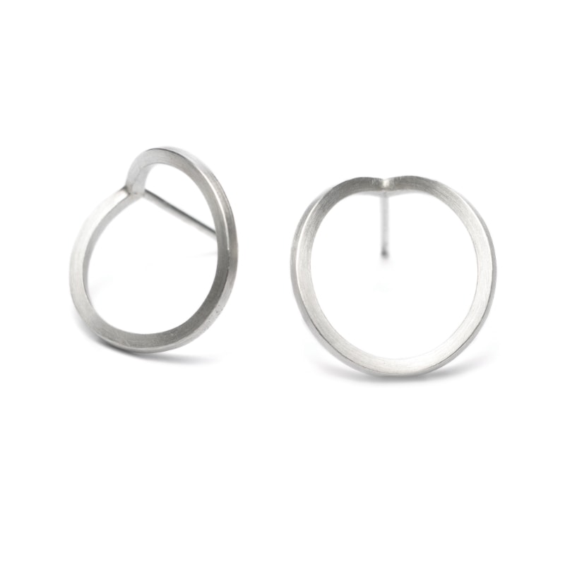 Silver stud earrings "Punti"