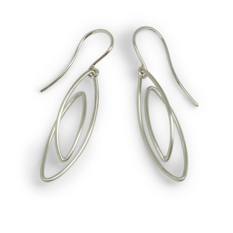 Silver, dainty earrings